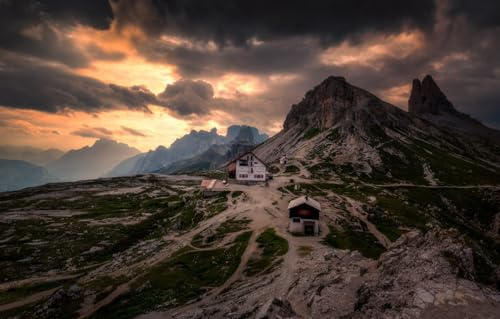 GUOHLOZ 1500 Teile, Puzzle für Erwachsene, Berge, Dolomiten, 87x57cm
