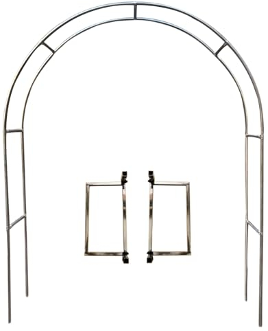 BZCKBZ Gartenbogen Aus Edelstahl Rosenbogen Aus Metall Rankgitter Rosenhilfe, Metall Torbogen - Garten Decoration Und Verzierung Kletterer - Wetterfest (Size : 1.5 * 2.4m(4.9 * 7.9ft))