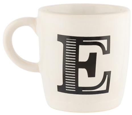 FabFinds Hugga Mug with Initials Classic Ceramic Mug Large Gift Coffee Cups 330ml (E)