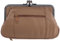 Oakridge Leather Porte-monnaie double fermoir pour femme avec espace pour carte de crédit, fudge, Taille unique, Porte-monnaie à fermoir