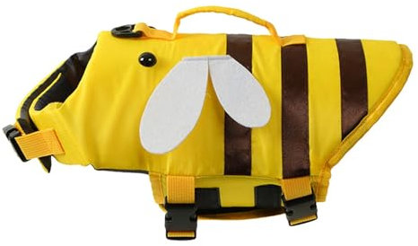 Giubbotto di salvataggio per cani, impermeabile, per cani, con manico, regolabile, per piscina, spiaggia canottaggio, chiusura rapida