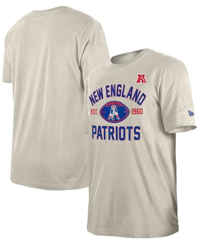 New England Patriots Unisex NFL Regular T-Shirt Distressed Screenprint Team Graphic New England Patriots Stone T-Shirt (1er Pack)
