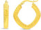 ARS-ARGENTI Creolen Ohrringe Damen Mädchen Sterling Silber 925 Gold 18K - hypoallergen (Luxuriöse auffällige Creolen in gedrehter Optik AUTUMN Edelstahl 18K vergoldet 27x7mm)