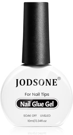 JODSONE 10ML Nail Glue Gel pour pointes d'ongles Colle d'extension longue durée pour pointes d'ongles transparentes, traitement de réparation d'ongles, Longue Duré Nail Extend UV/LED Onglerie