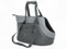 Hundetragetasche aus Kunstleder – Hundetransporttasche für kleine Hunde und Katzen bis 8 kg - praktische Transporttasche - Hundetasche - 30 x 58 x 32 cm - Grau