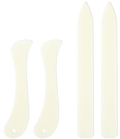 4 Stk Falzbein für Papier,Kunststoff Falzbrett Bone für Folder Schneide,Binding Book Falz,Falzmaschinen Falzstift kit Knochen für Origami Buchbinderei,Handwerk Werkzeug für Falten,Rillen,Falzen