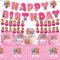69 PCS Decorazione di compleanno, festa di compleanno decorare i piatti a tema per 20 persone, tra cui tovaglioli, coltelli, forchette, piatti e tovaglioli di carta