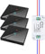 HYHIOTS Funkschalter Set, RF433 Lichtschalter Funk, 230V Funk-Sender-Sicherheitsschalter und Empfänger-Controller 10A, Funk Schalter, Wandlichtsschalter, Touch Lichtschalter Licht (Black 3V1H)