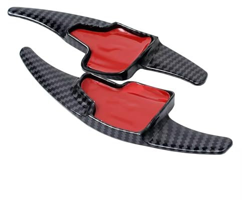 WSBOJXTH Kompatibel Mit Ford Für Ecosport 2018 2019 Für Focus 2015-2019 Für Kuga 2016-2019, 2-teiliges ABS-Sportlenkrad-Schaltpaddel Dekoration