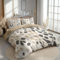 CozyRest Beiges Leopardenmuster Drucken Bettbezug Bettwäsche Set 3teilig 155 x 220 cm, Braun Bettwäsche-Set Kinder Deluxe Weiche Wende Bettbezug mit Reißverschluss und Kissenbezüge