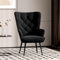 Aivermeil Sessel Wohnzimmer Einzelsofa Loungesessel modern Relaxsessel mit Metallfüßen, Samt, für Wohnzimmer Schlafzimmer, Bis 150 KG Schwarz