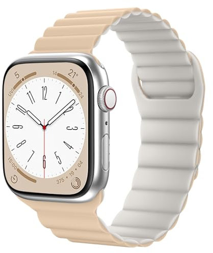 VENINGO Cinturino magnetico compatibile con Apple Watch da 41 mm, 40 mm, 38 mm, unisex, doppio lato, reversibile, in morbido silicone, per Apple Watch serie 9, 8, 7, 6, 5, 4, 3, 2, 1, SE, Silicone