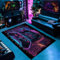 PEIHUODAN Bereich Teppiche, Moderne Visual Gamer Visual Dekorative Teppich, Cool Graffiti Atmosphäre Teenager Junge Spiel Zimmer Dekorative Teppiche Für Wohnzimmer Schlafzimmer (Farbe 3,50x80cm)