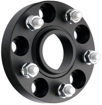 HBGURM Autozubehör Für Volvo S60 M12x1,5 1 Stück Spurverbreiterung Adapter Spurverbreiterung PCD 5x108 Spurverbreiterung CB 63,4 Spurverbreiterung(Black 25mm)