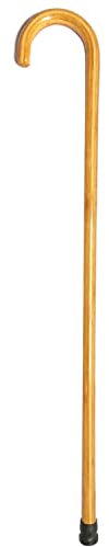 Canne de Marche Traditionnelle en Bambou pour Hommes et Femmes, Canne pour Personnes âgées avec poignée courbée et Tapis antidérapants