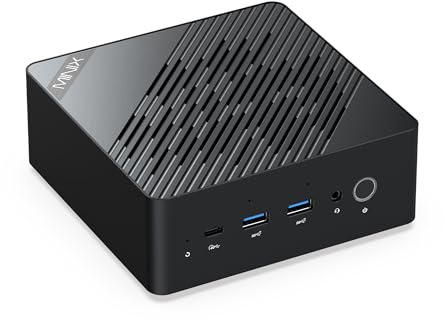 MINIX ER937-AI Mini PC, AMD Ryzen AI 9 HX 370 (80TOPS), Radeon 890M, 32GB DDR5/ 1TB PCIe 4.0 SSD/Fingerpint Lock Mini Gaming PC/Wi-Fi 7/Dual 2.5G LAN/Quad 8K Display for Gaming, Business, Creation