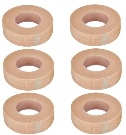 6 Rollen Micropore Tape Nasen Tape hypoallergen Mikroporen Band | Flexibles Hautband Atmungsaktiv Mullband für Sicheren Halt bei Wundversorgung Sport Wimpernverlängerung und Nasenpflege 1,25