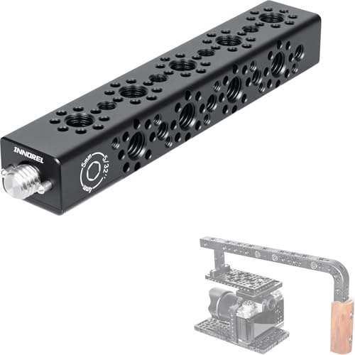 INNOREL CB5 CNC Aluminum Alloy Multi-Function Cheese Handle, Cheese Grip Extension Bar, ARRI Positioning Top Handle Featuring 3/8 and 1/4 Arri Locating Holes for Camera Cage Frames, Cheese Plates