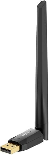 Bluetooth Adapter 5.4, 150M Long Range Bluetooth Stick USB Dongle EDR Adapter for Desktop Laptop PC, Plug&Play Compatible with Windows 11/10/8.1