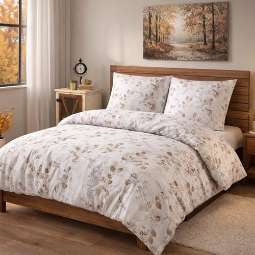 Buymax® Biber Bettwäsche 135x200 cm Flauschige Winterbettwäsche 2 Teilig 100% Baumwolle mit Reißverschluss Flanell Bettwäsche-Set mit Kissenbezug 80x80cm