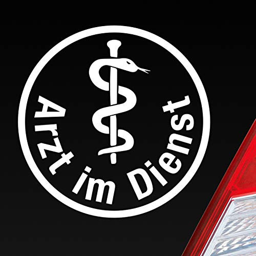 Hellweg Druckerei Arzt im Dienst Medizin Rettungsgasse KFZ Auto Aufkleber Sticker Heckscheibenaufkleber