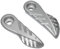 Motodak Repose Pied Scoot Replay pour MBK 50 Booster 2004+-Yamaha 50 bws 2004+ alu Argent (Paire)