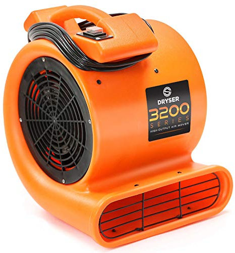 Dryser Air Mover Carpet Dryer 2 Speed 1/2 HP Industrial Floor Fan - Orange Carpet Drying Fan Floor Blower