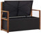 Tidyard Gartenbank Aufbewahrungsbank Bank Mit Stauraum,Parkbank Sitzbank Rattanbank Bank Gartenmöbel Kissenbox 110 x 56 x 87 cm Mit Sitzkissen,Massivholz Akazie
