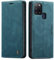 QLTYPRI Case for Samsung Galaxy A21S, Vintage PU Leather Wallet Case Card Slot Kickstand Magnetic Closure Shockproof Flip Folio Case Cover for Samsung Galaxy A21S - Blue