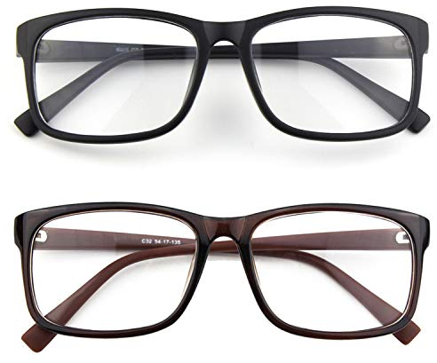 CGID CN12 Brille Extra Schmaler Rahmen! Slim Rechteck Nerd Clear Brille