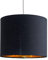 MiniSun | Small Modern Black and Gold Drum Light Shade | Pendant Lights, Home Décor & Improvement Essential