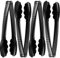 Plastic Tongs for Serving (Pack of 12) 9 Inch - Heavy-Duty Hard Plastic Re-usable Serving Tongs for Catering, Dinner Parties, Banquets, Buffets, Events, Weddings and Everyday Use, Black