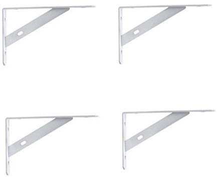 RENSHENKTO 4 Stück Regale für Halterungen, schwebend, Edelstahl, große Halterungen, Stativ-Dreieck, weiß