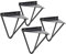LKHG 4PCS Supports D'étagère en Épingle À Cheveux, Équerre De Fixation Triangle, Équerre pour Étagère Murale, Noir, Blanc, Or, pour Salon, Chambre À Coucher, Cuisine