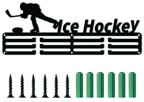 CREATCABIN Medaillenhalter Eishockey Display Kleiderbügel Rack Rahmen Sports Awards Metall Lanyard Halter Rack Robuste Wandmontage Für Sportler Tischtennisspieler Gymnastik Über 60 Medaillen