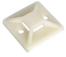 Basette Adesive in Nylon 6.6, Per Fascette Cablaggio, Misura 30x30 mm, Colore Neutro-Trasparente, Confezione 100 pezzi