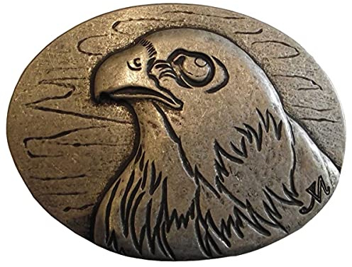 Gürtelschnalle Falke 4,0 cm | Buckle Wechselschließe Gürtelschließe 40mm Massiv | für Jagd-Outfit | Wechselgürtel bis 4cm