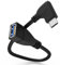 HB-DIGITAL USB-C® 3.0 Adapter USB-C Stecker auf USB-A Buchse ca.16,5cm Winkelstecker 90° OTG 5 Gbit/s SuperSpeed Kabel kompatibel mit iPhone, MacBook, iPad, Galaxy, Huawei, Redmi Note usw PVC Schwarz