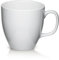 Mahlwerck Jumbotasse BIG, große hochwertige Porzellan-Kaffeetasse mit hochglänzender Oberfläche, moderner Kaffeebecher mit Henkel 600 ml, Pearl White, weiss