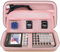 Elonbo Tragetasche für Texas Instruments TI-84 Plus CE/TI-84 Plus/TI-83 Plus CE/Casio fx-9750GII Farbgrafik Rechner, Extra Mesh Tasche Passend zum Ladekabel, Ladegerät, Handbuch, Roségold+Roségold
