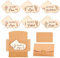 Zonon 18 Stück Schwangerschaft Verkünden Set Enthält 6 Baby Socken Holzschilder 6 Kraftpapier Karten 6 Umschläge für Schwangerschaft Verkündung Oma Opa Papa Onkel Tante Großeltern Geschenk
