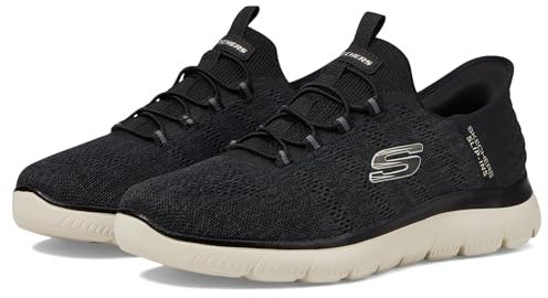 Skechers Herren Summits Key Pace Sneakers, Black Mesh, 40 EU