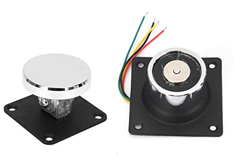 12V-24V Elektromagnetischer Türhalter aus Stahlguss Durable DC 12V-24V Türstopper Catch Mute Wand für Holzeisentüren