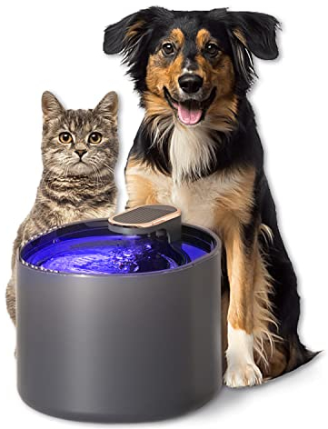 ZOKBOM Cat Water Fountain 3L With LED Light | Ultra Quiet Pet Drinking Fountain for Kitten Puppy | USB Cable-Mains Powered Cat Bowl