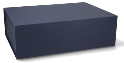 ideas in boxes Premium Geschenkbox mit Deckel, faltbar, Geschenkkarton, Magnetbox, Geschenkverpackung für Weihnachten & Geburtstag, Magnetfaltbox, Blau, 44x30x12cm