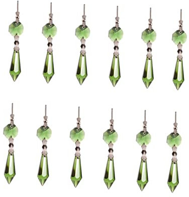 Supvox 20stücke Teiliges Kristall-suncatcher Achtkantige Prismaperlen Transparente Kristalltropfen Für Dekorative Lampen Und DIY Kronleuchterbeleuchtung Klarer Glasanhänger Zum Aufhängen