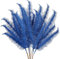 Oairse 8er Set Kunstpflanze Kunstzweig Weihnachten Deko Glitzer, Weihnachten Blätter für Weihnachtsbaum Neujahr Ornamente, Künstliche Farn für Feiertags-Esstischdekoration, Blau