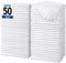 FIXSMITH White Microfiber Cleaning Cloth, Pack of 50, 16X12 Cleaning Rags for Housekeeping and Kitchen, Reusable Shop Towels, Microfiber Towels for Cars, Lint Free, Scratch-Free, Highly Absorbent