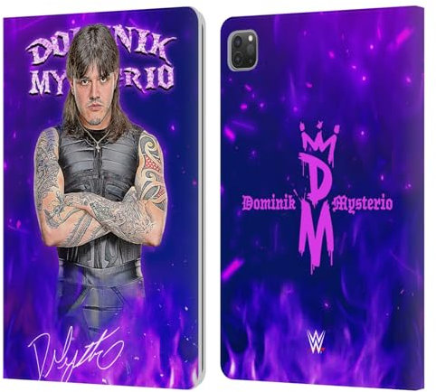 Head Case Designs Offizielle WWE Portrait Dominik Mysterio Leder Brieftaschen Handyhülle Hülle Huelle kompatibel mit Apple iPad Pro 11 2020/2021 / 2022