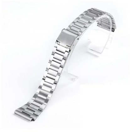 WAHRE Uhrenarmband Passend for Casio F-91W 18 Mm Edelstahlarmband for F105 F108 A158W A168 AE1200 AE1300 Ersatzarmband Metallband(Silver)